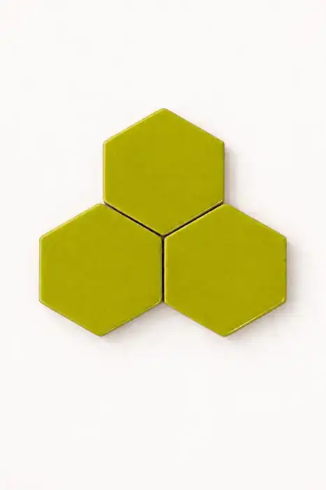 Hexagonito Liso Verde Lima